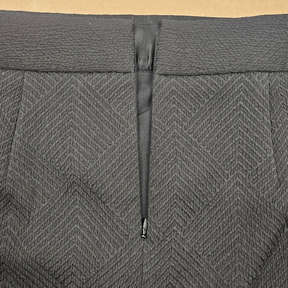0012 Banana Republic Textured Pencil Skirt Black Fall Formal Office Boss Size 12 - Picture 4 of 12